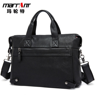 Cross-Border Supply 2020 Men's Real-Leather Bag Vintage Business Men's Briefcase Handbag Leather One-Shoulder Crossbody Bag for Men