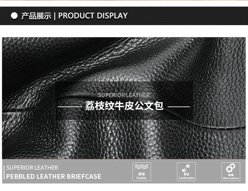 Cross-Border Supply 2020 Men's Real-Leather Bag Vintage Business Men's Briefcase Handbag Leather One-Shoulder Crossbody Bag for Men