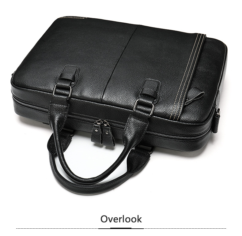 Cross-Border Supply 2020 Men's Real-Leather Bag Vintage Business Men's Briefcase Handbag Leather One-Shoulder Crossbody Bag for Men
