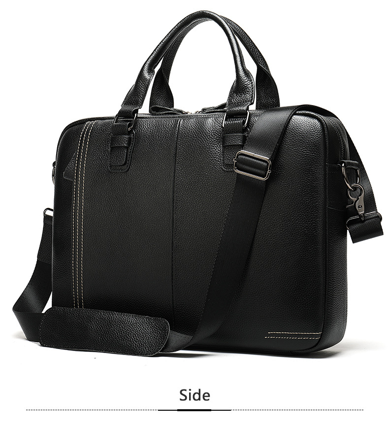 Cross-Border Supply 2020 Men's Real-Leather Bag Vintage Business Men's Briefcase Handbag Leather One-Shoulder Crossbody Bag for Men