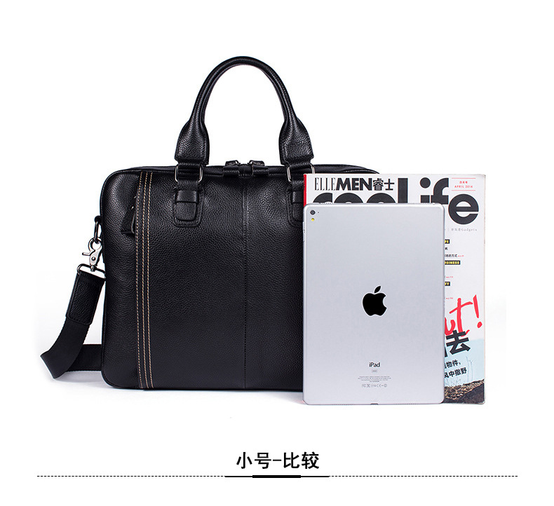 Cross-Border Supply 2020 Men's Real-Leather Bag Vintage Business Men's Briefcase Handbag Leather One-Shoulder Crossbody Bag for Men