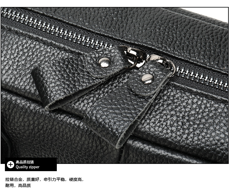 Cross-Border Supply 2020 Men's Real-Leather Bag Vintage Business Men's Briefcase Handbag Leather One-Shoulder Crossbody Bag for Men