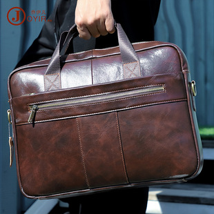 New Men's Real-Leather Bag Korean Style Fashion Casual Men's Backpack First Layer Cowhide Black Computer Backpack