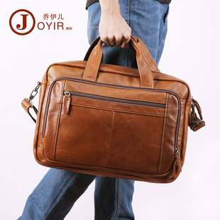 New Men's Real-Leather Bag Korean Style Fashion Casual Men's Backpack First Layer Cowhide Black Computer Backpack