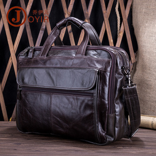 New Men's Real-Leather Bag Korean Style Fashion Casual Men's Backpack First Layer Cowhide Black Computer Backpack