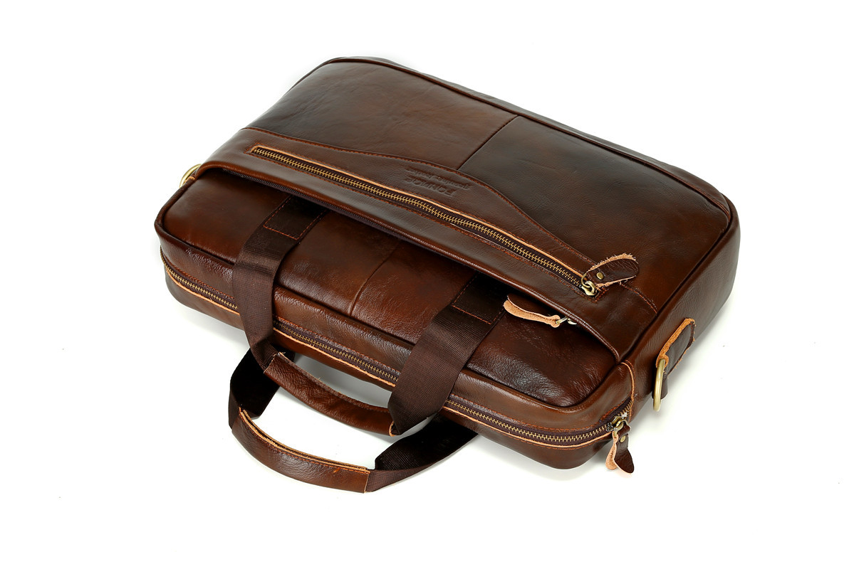Cross-Border Men's Real-Leather Bag Briefcase Cowhide Men's Horizontal Briefcase Men's Handbag Factory Direct Sales