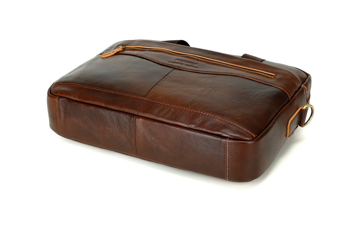Cross-Border Men's Real-Leather Bag Briefcase Cowhide Men's Horizontal Briefcase Men's Handbag Factory Direct Sales