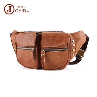 Factory Wholesale Men's Belt Bag Korean Multi-Functional Outdoor Waist Chest Bag Shoulder Sports Bag Matte Leather Men's Real-Leather Bag Factory Wholesale Men's Belt Bag Korean Multi-Functional Outdoor Waist Chest Bag Shoulder Sports Bag Matte Leather Men's Real-Leather Bag
