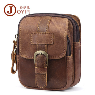 Factory Wholesale Men's Belt Bag Korean Multi-Functional Outdoor Waist Chest Bag Shoulder Sports Bag Matte Leather Men's Real-Leather Bag Factory Wholesale Men's Belt Bag Korean Multi-Functional Outdoor Waist Chest Bag Shoulder Sports Bag Matte Leather Men's Real-Leather Bag