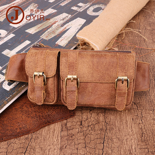 Factory Wholesale Men's Belt Bag Korean Multi-Functional Outdoor Waist Chest Bag Shoulder Sports Bag Matte Leather Men's Real-Leather Bag Factory Wholesale Men's Belt Bag Korean Multi-Functional Outdoor Waist Chest Bag Shoulder Sports Bag Matte Leather Men's Real-Leather Bag