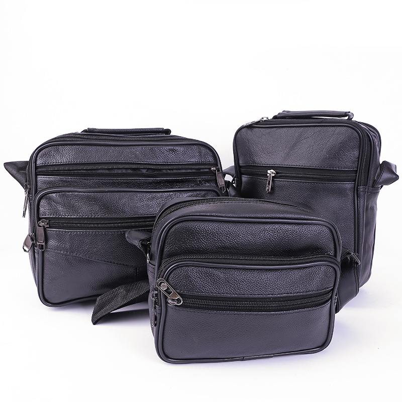 Men&#039;s Real-Leather Bag Shoulder Crossbody Bag Fashion Business Briefcase Cowhide Casual Fashionable Style All-Matching Fashion Wholesale