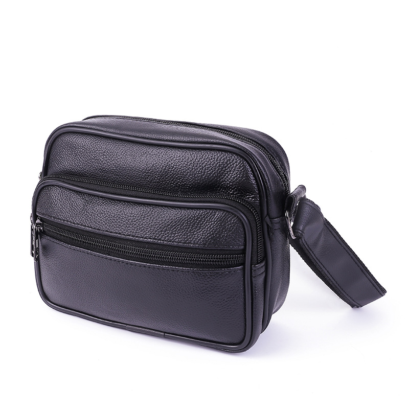 Men's Real-Leather Bag Shoulder Crossbody Bag Fashion Business Briefcase Cowhide Casual Fashionable Style All-Matching Fashion Wholesale
