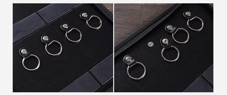 Business Real Estate Key Case A4 File Package Multi-Functional Leather Large Capacity Zipper Delivery Bag Customization