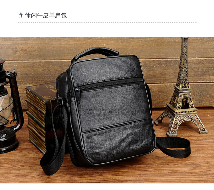 RealLeather Bag Shoulder Bag Men's Business Handheld Briefcase Casual Messenger Bag Real Cow Leather Backpack Whole