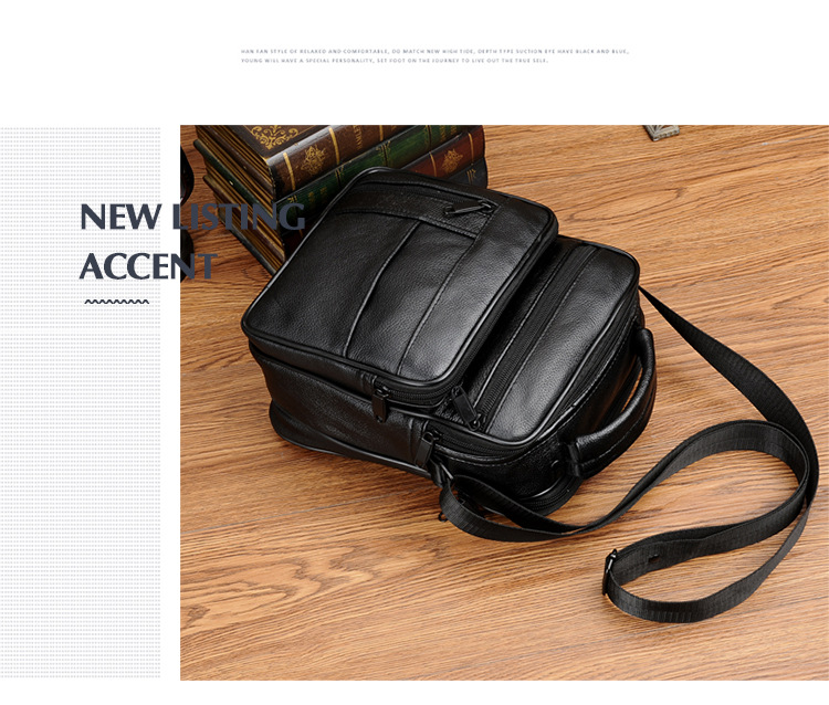 RealLeather Bag Shoulder Bag Men's Business Handheld Briefcase Casual Messenger Bag Real Cow Leather Backpack Whole