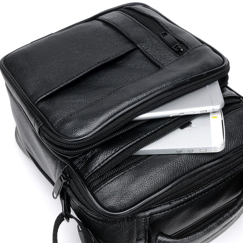 RealLeather Bag Shoulder Bag Men&#039;s Business Handheld Briefcase Casual Messenger Bag Real Cow Leather Backpack Whole
