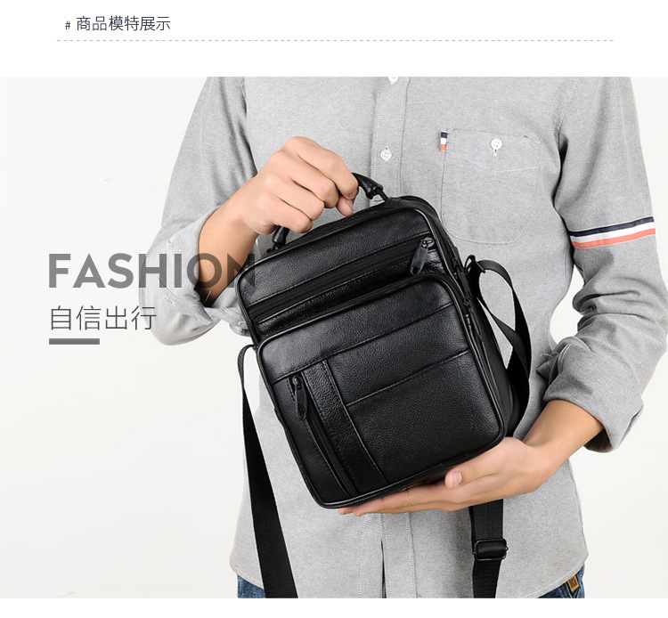 RealLeather Bag Shoulder Bag Men's Business Handheld Briefcase Casual Messenger Bag Real Cow Leather Backpack Whole