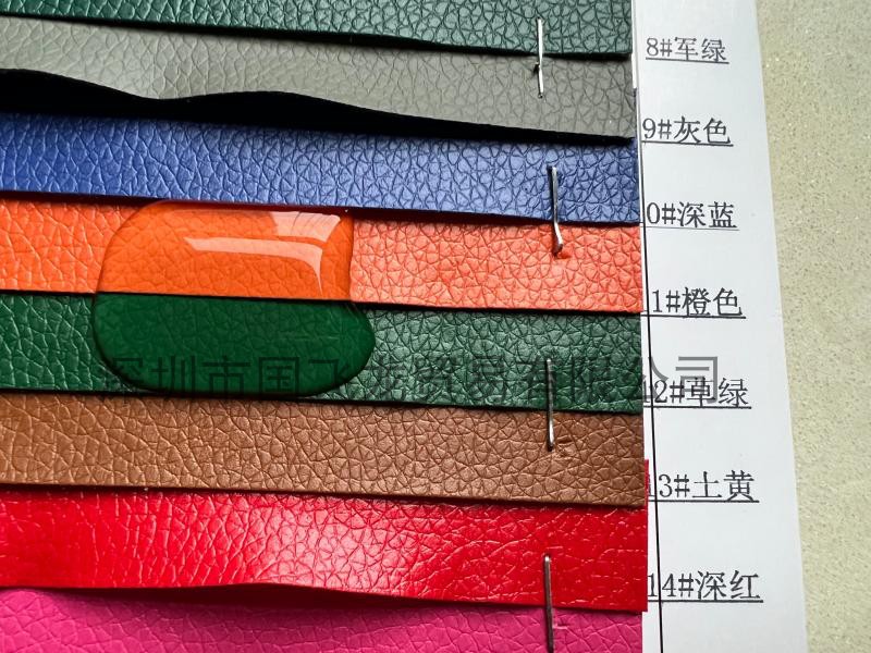 Waterproof Lychee Pattern Thin Artificial Leather with Spunlace Bottom for Handbags, Backpacks, Leather Cases, Etc.