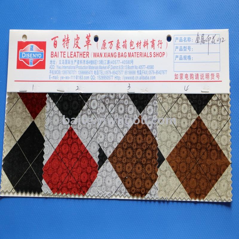 A large supply of metal transfer leather Oxford cloth printed artificial leather for the price of leather.