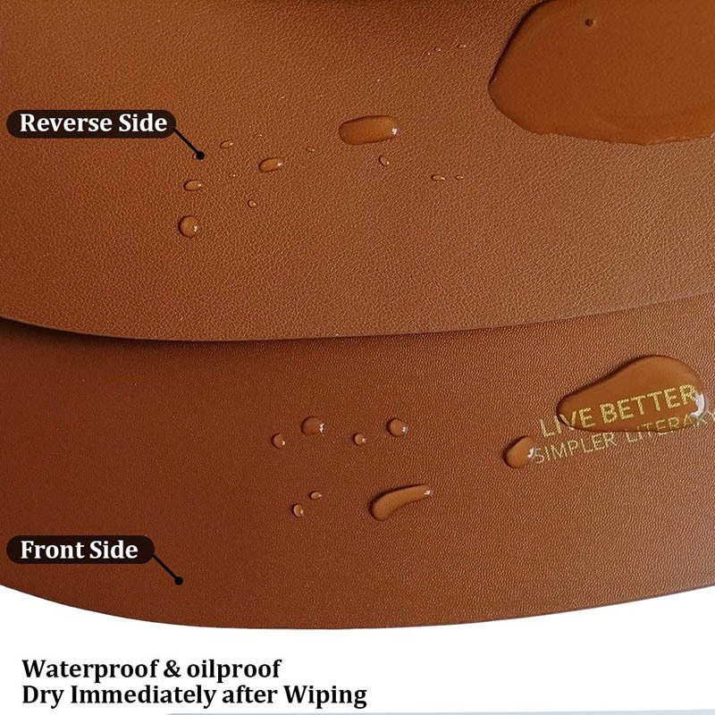 Artificial Leather Coasters Suits Dining Table Cushion Heat-Resistant Non-Slip Washable Heat Insulation Coffee Pad Kitchen Placemat Nordic Style