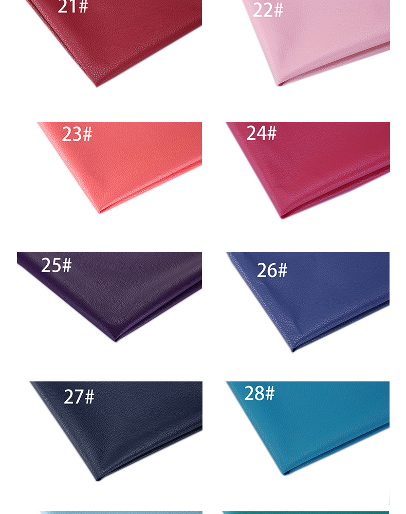 Factory in Stock Wholesale 0.7pu Large Litchi Leather Fabric Sofa Seat Cushion Bedside Soft Upholstery Background Wall Artificial Leather