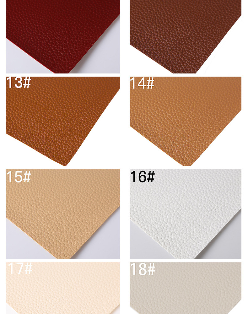 Wholesale PU Leather 6P European Standard 1.2 Thick Litchi Leather Fabric Bag Sofa Cushion Soft Upholstery and Hard Upholstery Artificial Leather