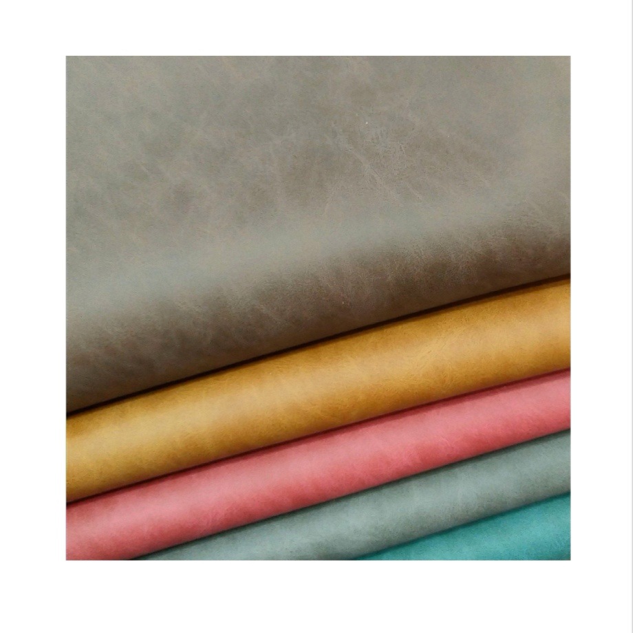 Wholesale PU Leather European Standard Vintage Matte Leather Fabric Sofa Cushion Soft Upholstery and Hard Upholstery Background Wall Imitation Leather Artificial Leather