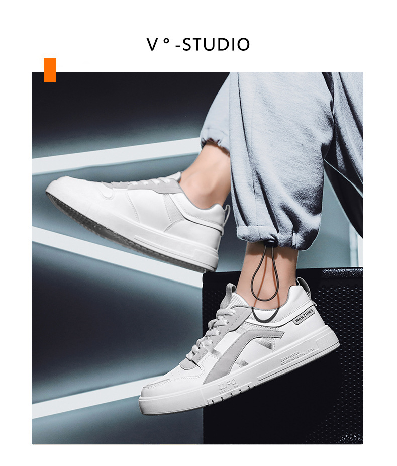 2021 Spring New Outdoor Casual Sneakers Personalized Trendy Ins Low-Top Artificial Leather Sports Color Matching Men's Shoes
