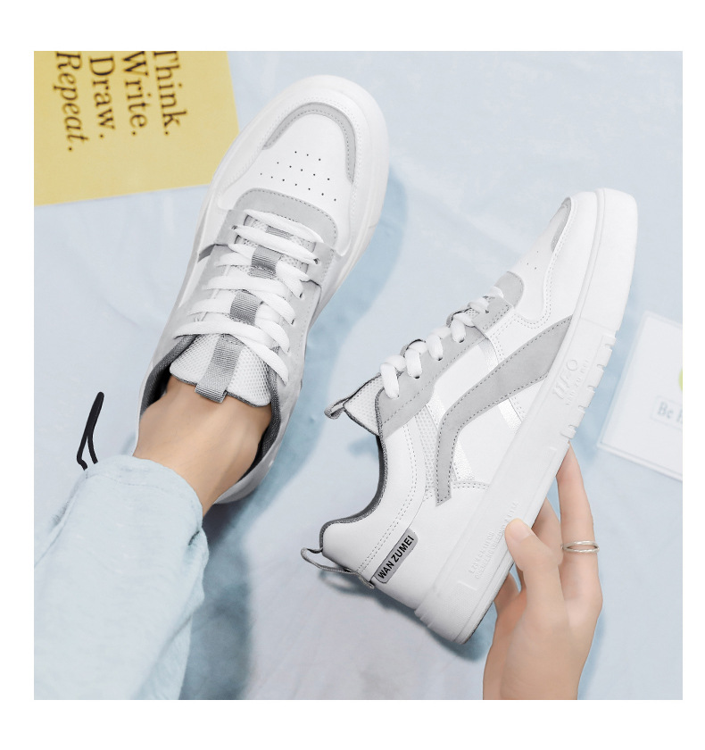 2021 Spring New Outdoor Casual Sneakers Personalized Trendy Ins Low-Top Artificial Leather Sports Color Matching Men's Shoes