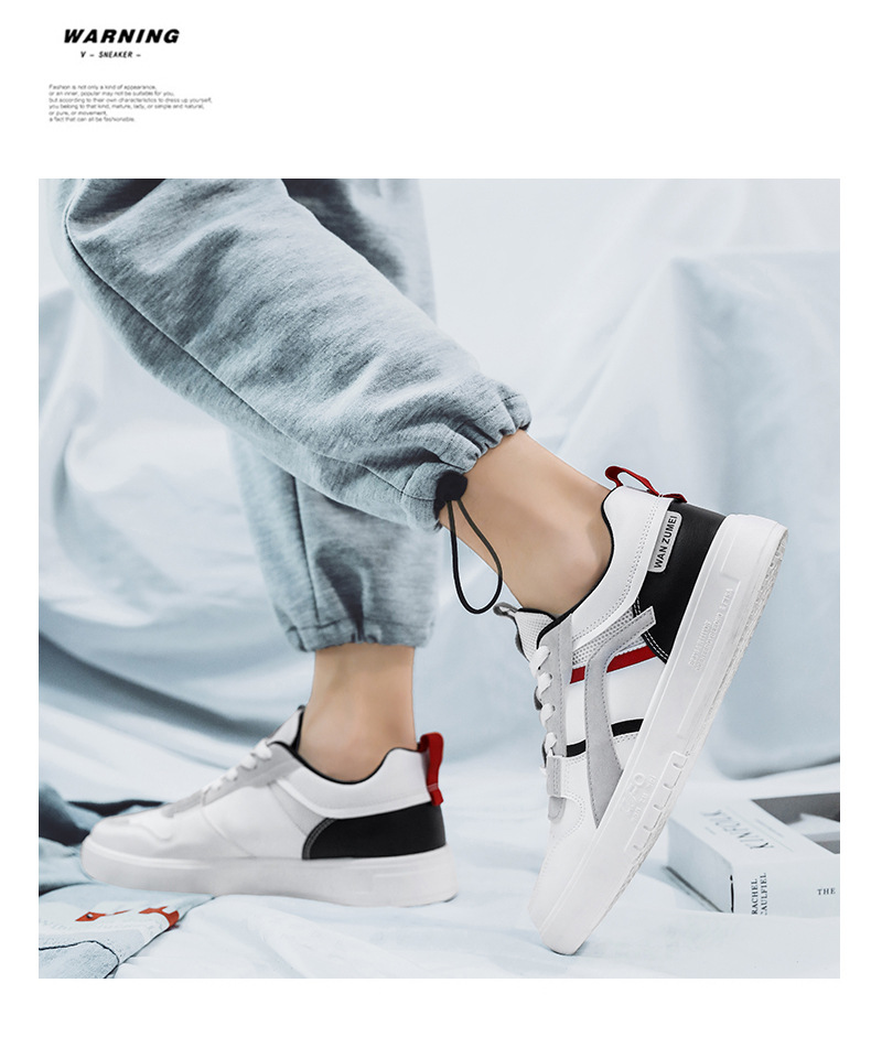 2021 Spring New Outdoor Casual Sneakers Personalized Trendy Ins Low-Top Artificial Leather Sports Color Matching Men's Shoes