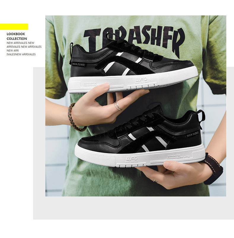 2021 Spring New Outdoor Casual Sneakers Personalized Trendy Ins Low-Top Artificial Leather Sports Color Matching Men's Shoes
