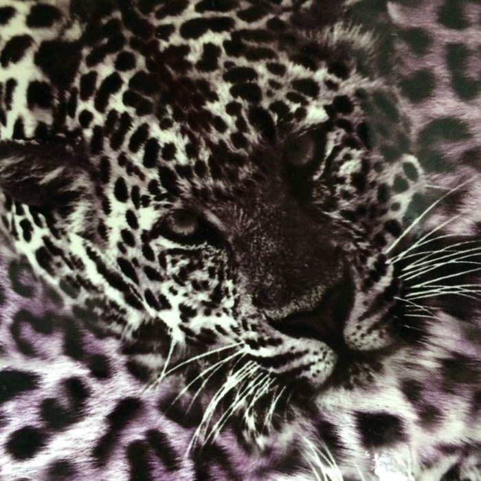 printing tiger shinning pu  artificial leather for bags