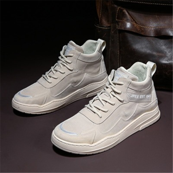 Autumn 2020 Hight-Top Trendy Shoes Sports Artificial Leather + Canvas Skate Shoes Retro Street Cool Casual Breathable Men&#039;s Shoes