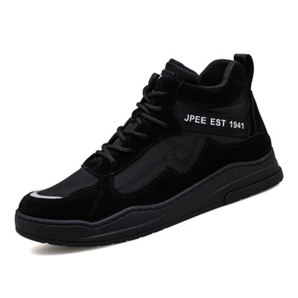 Autumn 2020 Hight-Top Trendy Shoes Sports Artificial Leather + Canvas Skate Shoes Retro Street Cool Casual Breathable Men&#039;s Shoes