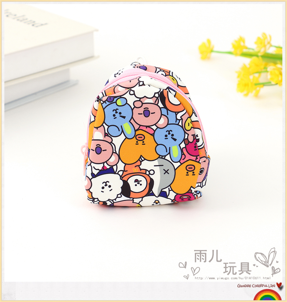 Cute Cartoon Change Purse Wallet Female Mini Korean Key Storage Fabric Canvas Bag Student Purse