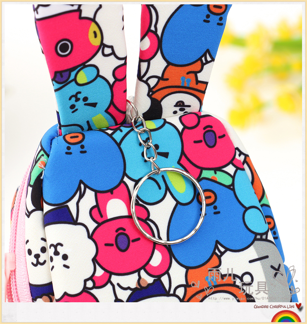 Cute Cartoon Change Purse Wallet Female Mini Korean Key Storage Fabric Canvas Bag Student Purse