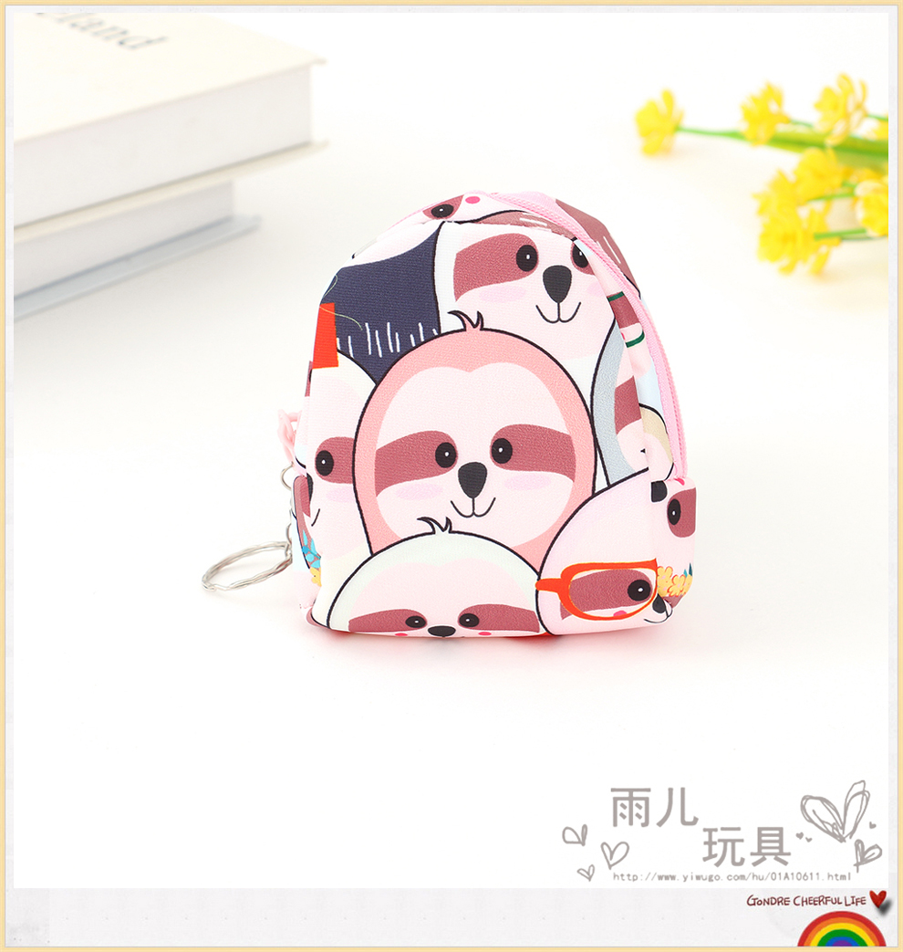 Cute Cartoon Change Purse Wallet Female Mini Korean Key Storage Fabric Canvas Bag Student Purse