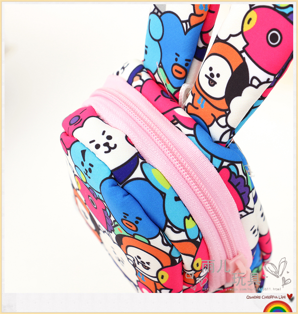 Cute Cartoon Change Purse Wallet Female Mini Korean Key Storage Fabric Canvas Bag Student Purse