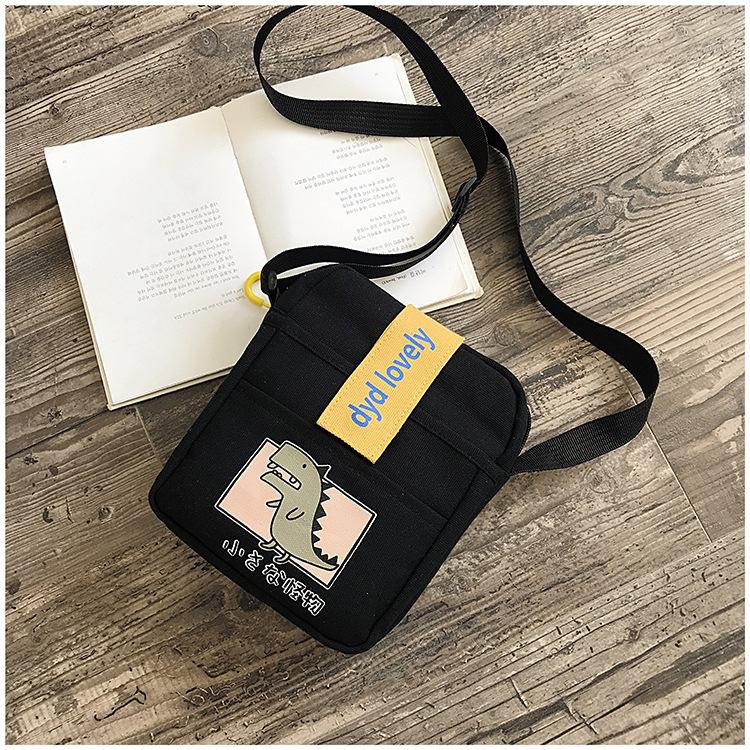 Korean Ins College Style Girl Canvas Bag Japanese Style Students Literary Crossbody Bag Cute Sesame Street Shoulder Bag Korean Ins College Style Girl Canvas Bag Japanese Style Students Literary Crossbody Bag Cute Sesame Street Shoulder Bag