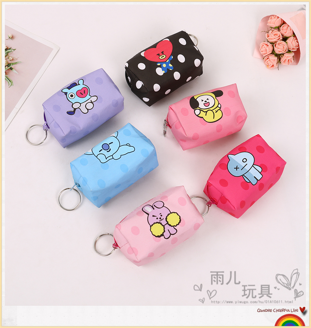 Korean Ins Cartoon Girl Coin Purse Female Cute Portable Student Change Small Canvas Bag Zipper Bag Korean Ins Cartoon Girl Coin Purse Female Cute Portable Student Change Small Canvas Bag Zipper Bag