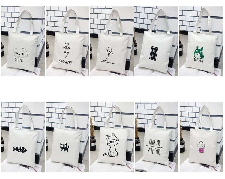 Canvas Bag Japanese and Korean Simple Artistic Student Bag Fashion Personality Canvas Handbag Student Tuition Bag