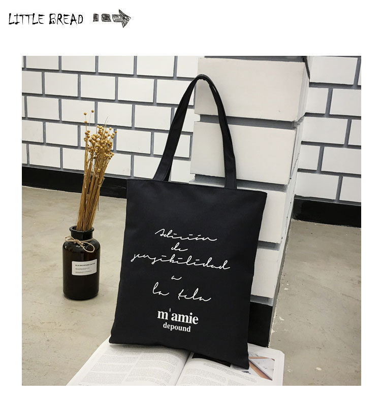 Canvas Bag Japanese and Korean Simple Artistic Student Bag Fashion Personality Canvas Handbag Student Tuition Bag