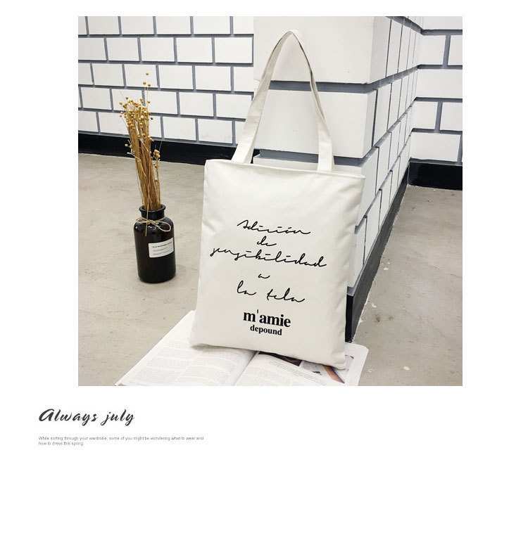Canvas Bag Japanese and Korean Simple Artistic Student Bag Fashion Personality Canvas Handbag Student Tuition Bag