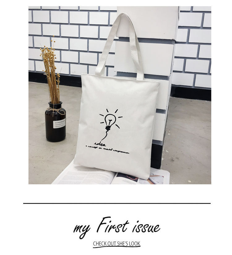 Canvas Bag Japanese and Korean Simple Artistic Student Bag Fashion Personality Canvas Handbag Student Tuition Bag