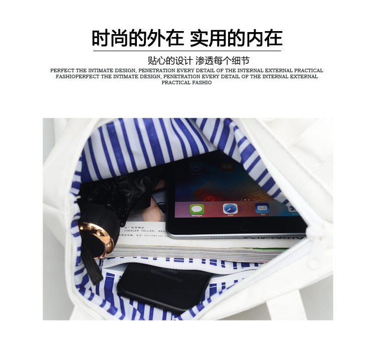Canvas Bag Japanese and Korean Simple Artistic Student Bag Fashion Personality Canvas Handbag Student Tuition Bag