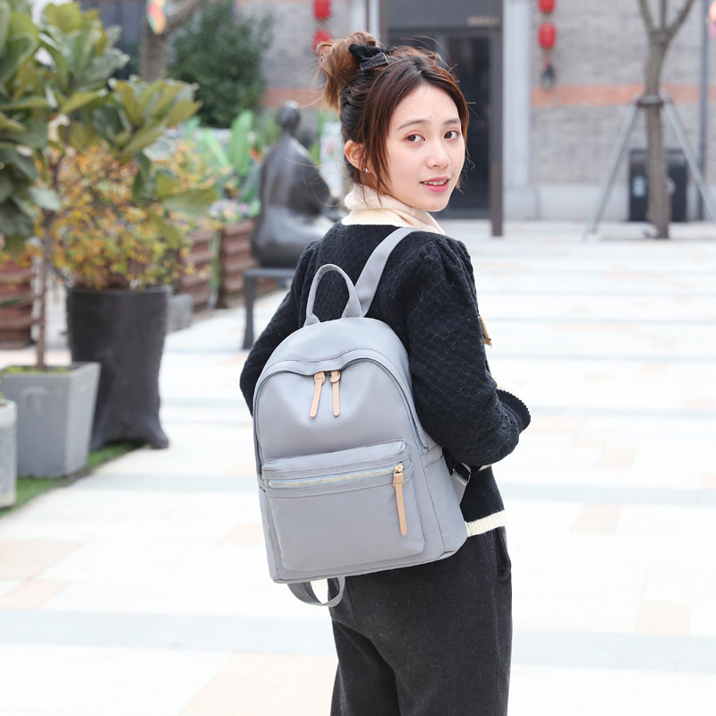 Foreign Trade Wholesale Oxford Cloth Backpack Female 2022 New Korean Style Backpack Lightweight Fashion Canvas Bag Schoolbag