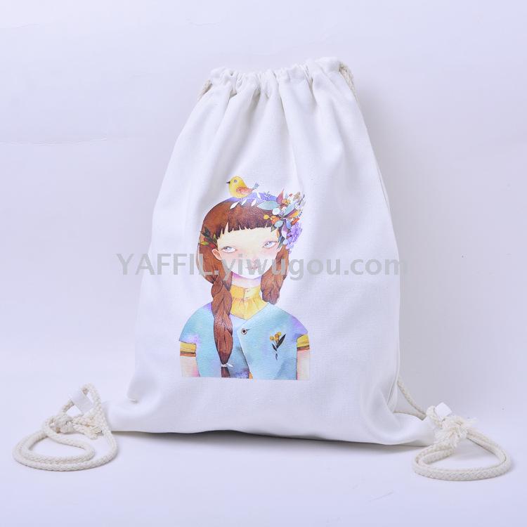 environmental bags canvas bag South Korea small and fresh and simple student canvas bag of double shoulder hand.