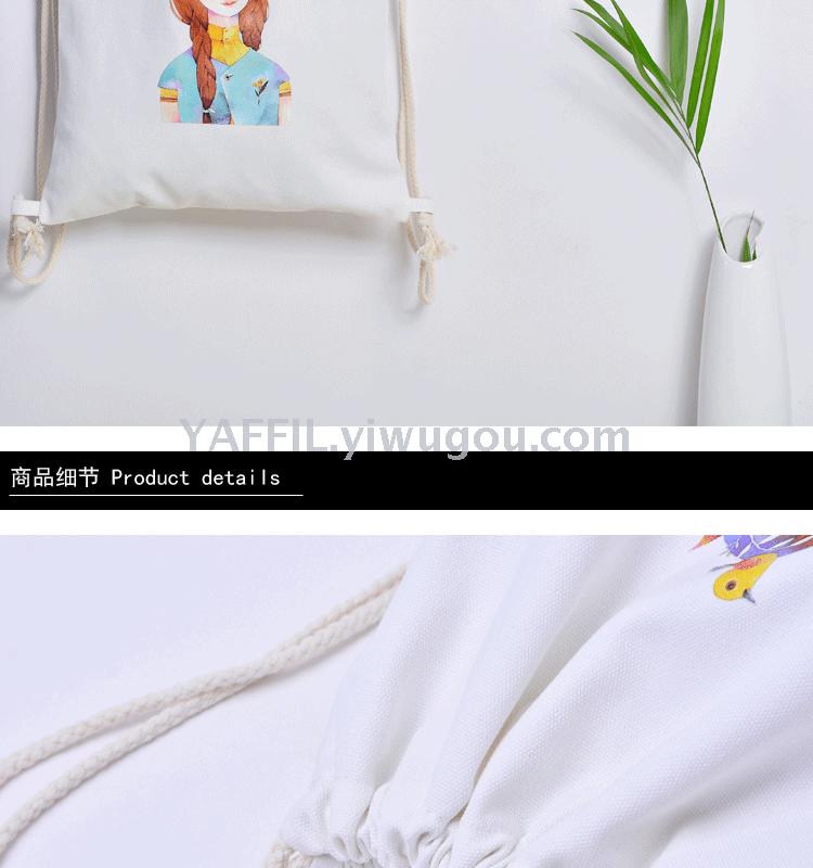 environmental bags canvas bag South Korea small and fresh and simple student canvas bag of double shoulder hand.