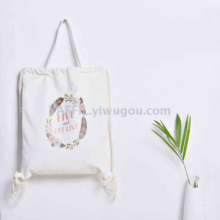 environmental bags canvas bag South Korea small and fresh and simple student canvas bag of double shoulder hand.