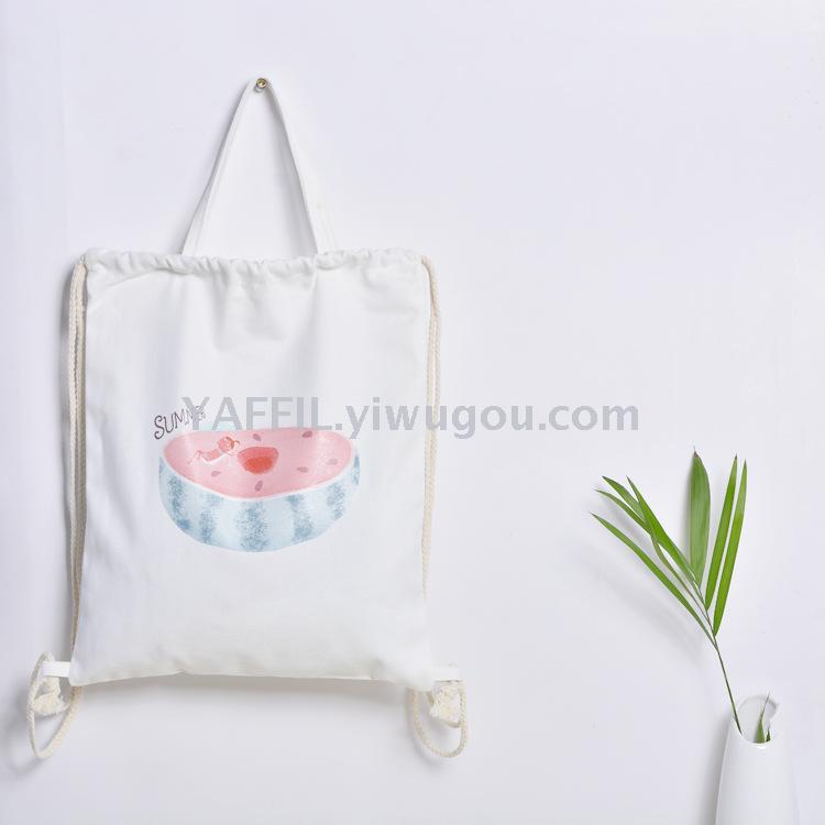 environmental bags canvas bag South Korea small and fresh and simple student canvas bag of double shoulder hand.